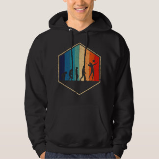 Volleyball Coach Gift Retro Vintage Gift Evolution Hoodie