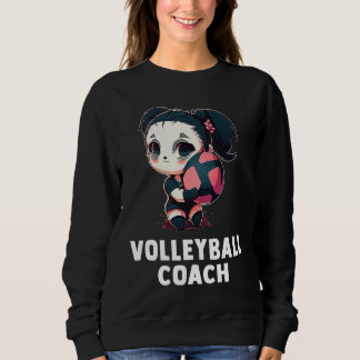 Volleyball Coach Panda Girl  Panda Girl Volleyball Sweatshirt