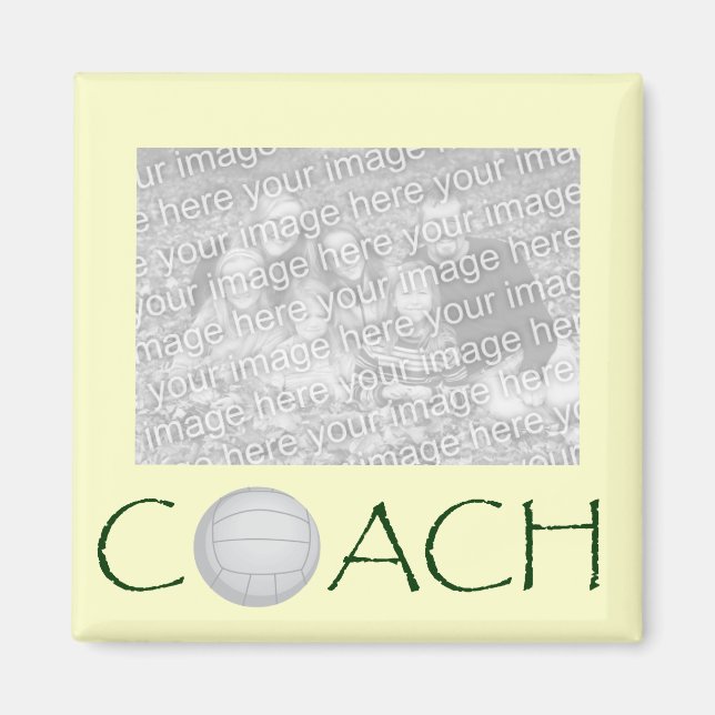 VOLLEYBALL Coach photo magnet (Front)