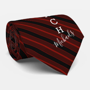 Volleyball Coach Signature Name Maroon Striped Tie