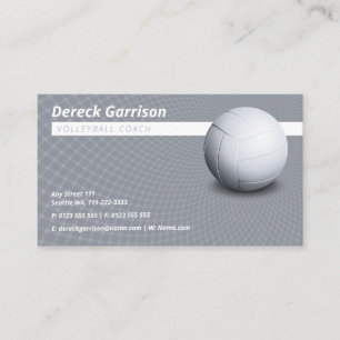 Volleyball Coach   Sport Business Card