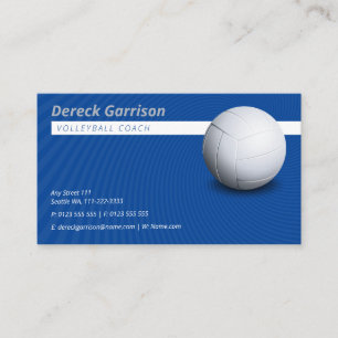 Volleyball Coach   Sport Business Card