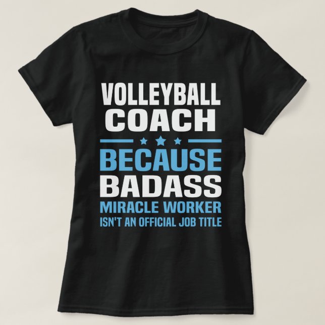 Volleyball Coach T-Shirt (Design Front)
