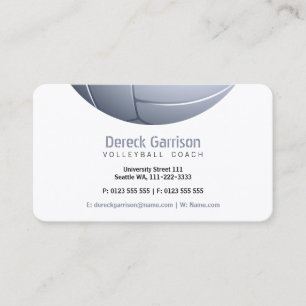 Volleyball Coach   Trainer Practice Lessons Business Card