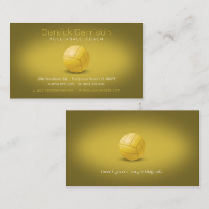 Volleyball Coach   Trainer Practice Lessons Business Card