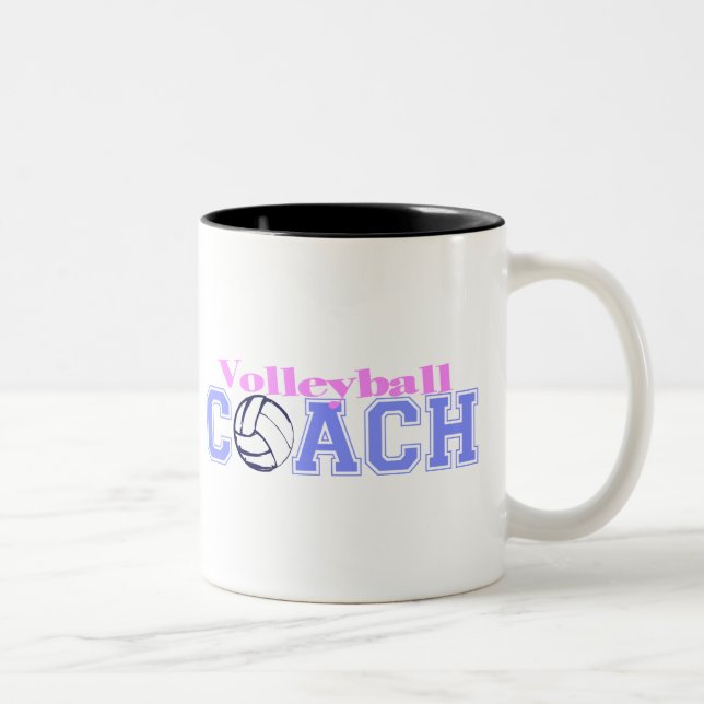 Volleyball Coach (Version B) Two-Tone Coffee Mug (Right)