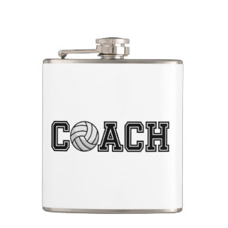 Volleyball Coach Vinyl Wrapped Flask