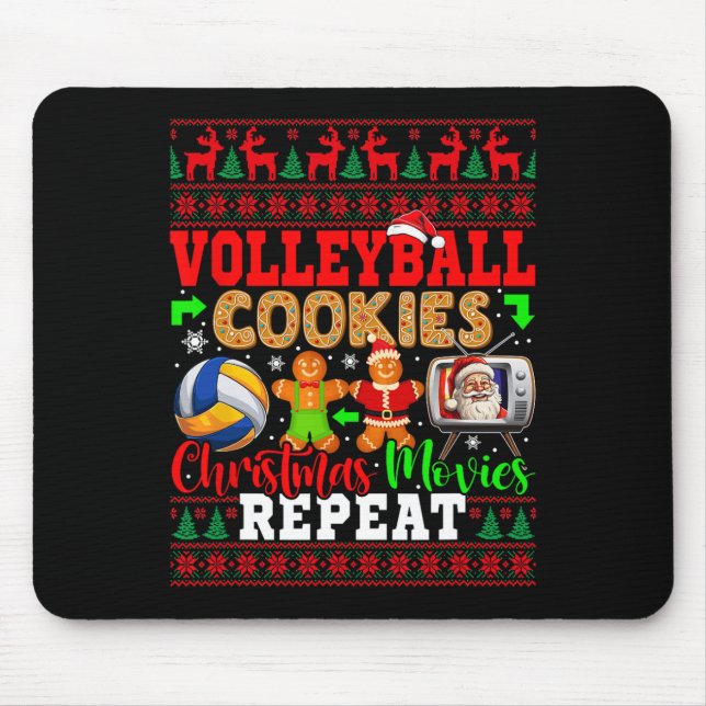 Volleyball Cookies Xmas Movies Repeat Costume Play Mouse Pad (Front)