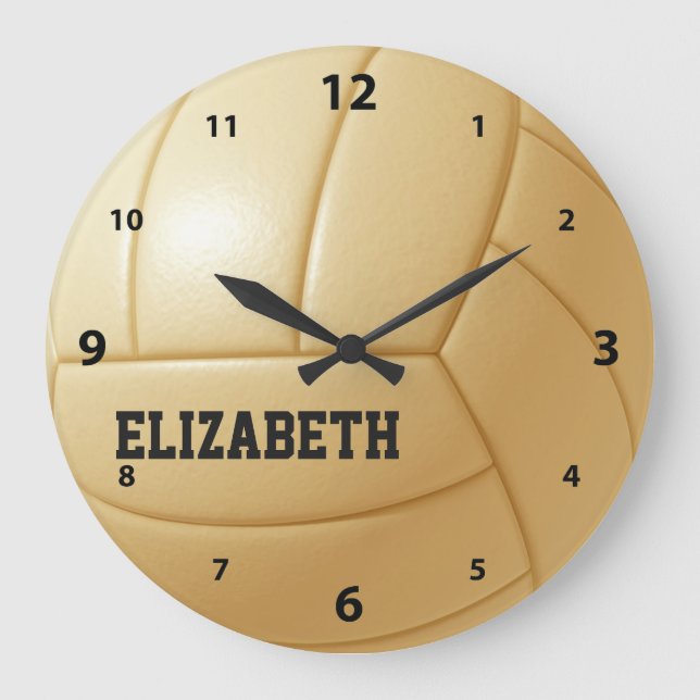 Volleyball Custom Ball Wall Clock (Front)