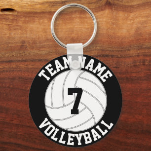 Volleyball Custom Team Name Colour & Player Number Key Ring