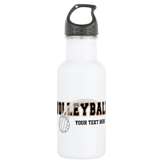 Volleyball (customisable) 532 ml water bottle (Front)