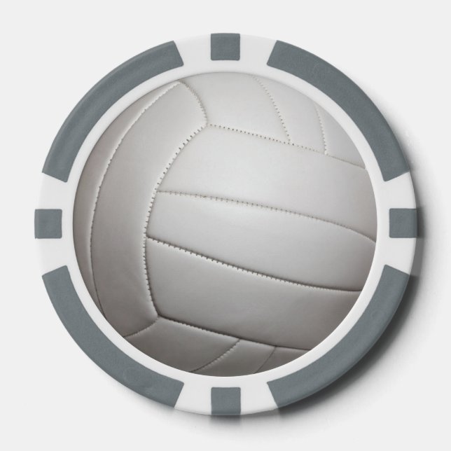 Volleyball customisable poker chips (Front)