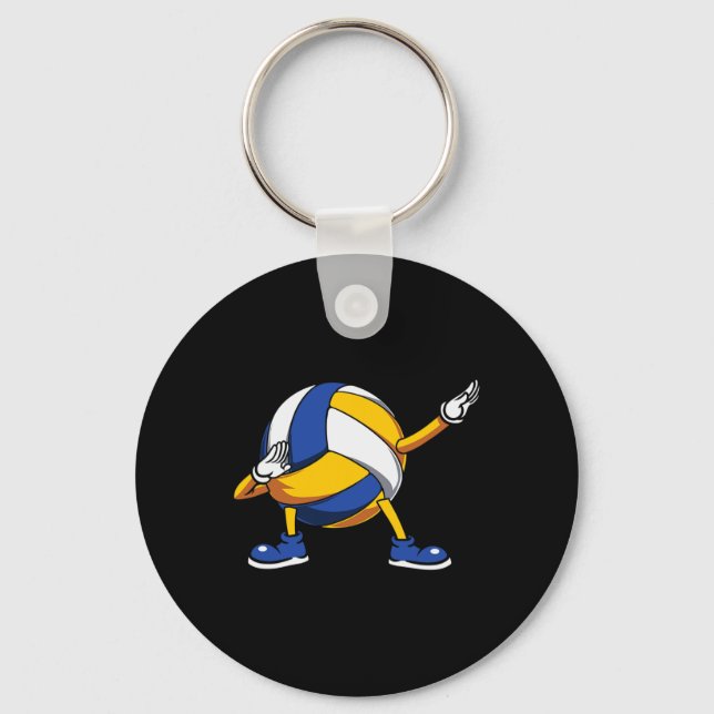 Volleyball Dab Dancing Dabbing Volleyball Lovers  Key Ring (Front)