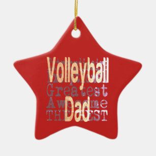Volleyball Dad Extraordinaire Ceramic Ornament