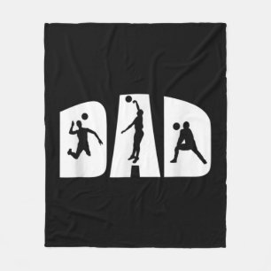 Volleyball Dad Father Beach Volleyball Player Fath Fleece Blanket