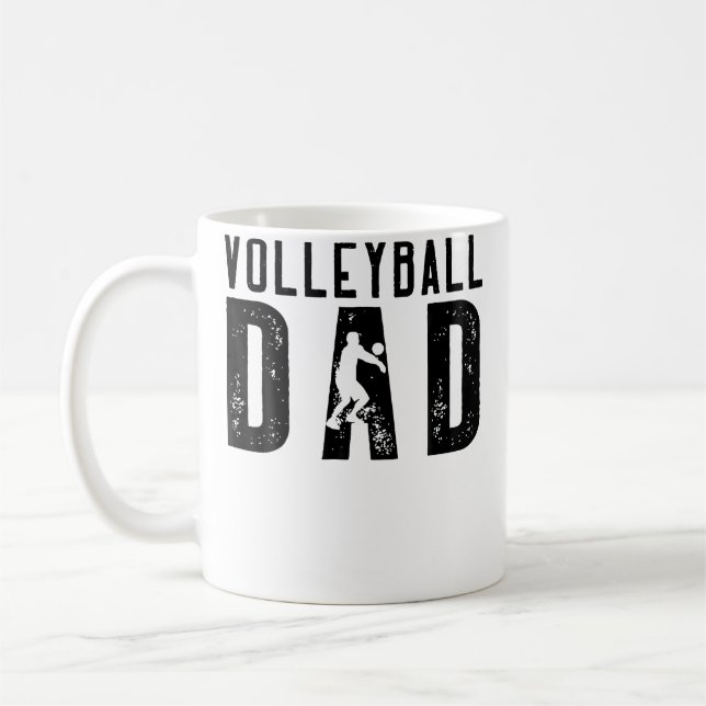 Volleyball Dad For Men Family Matching Funny Volle Coffee Mug (Left)
