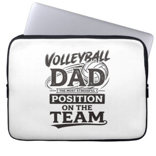Volleyball Dad Funny Vintage Team Position Shirt_1 Laptop Sleeve