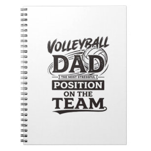 Volleyball Dad Funny Vintage Team Position Shirt_1 Notebook