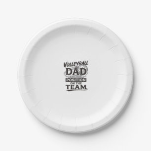Volleyball Dad Funny Vintage Team Position Shirt_1 Paper Plate