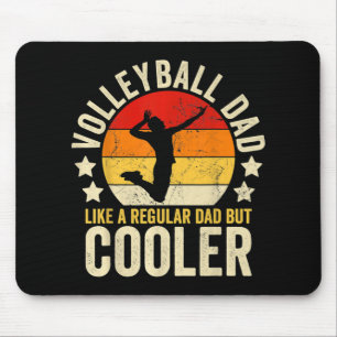 Volleyball Dad Like A Regular Dad But Cooler Fathe Mouse Pad