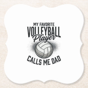Volleyball Dad My Favourite Player Calls Me Dad De Paper Coaster