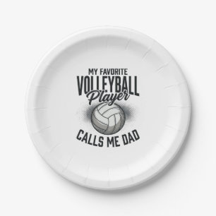 Volleyball Dad My Favourite Player Calls Me Dad De Paper Plate