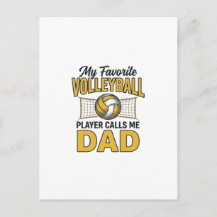 Volleyball Dad My Favourite Player Calls Me Dad De Postcard