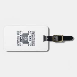 Volleyball Dad Scan for Payment Funny Shirt Design Luggage Tag