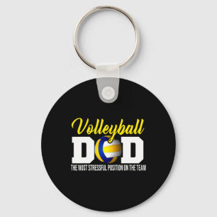 Volleyball Dad The Most Stressful Position Happy F Key Ring