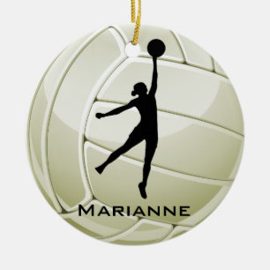 Volleyball Design Round Ornament