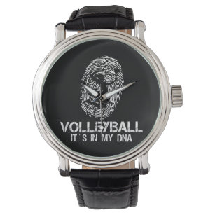 Volleyball DNA Fingerprint saying gift for girls w Watch