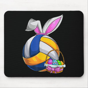 Volleyball Easter Bunny Ears Easter Eggs Hunting B Mouse Pad