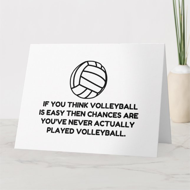VOLLEYBALL EASY THANK YOU CARD (Front)