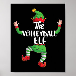 Volleyball Elf Family Matching Christmas Pyjamas P Poster