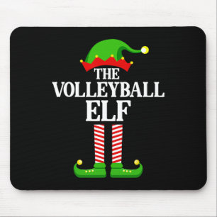 Volleyball Elf Family Matching Group Funny Christm Mouse Pad