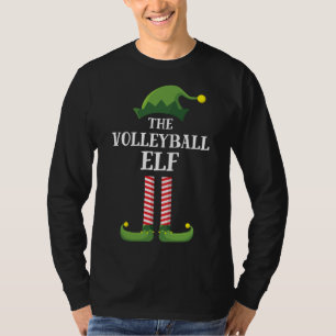 Volleyball Elf Matching Family Christmas Party Paj T-Shirt