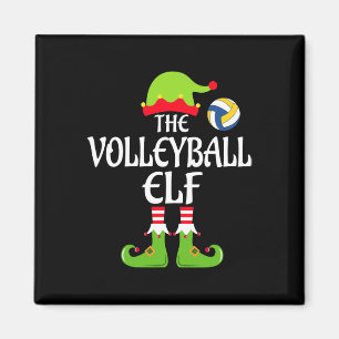Volleyball Elf Matching Family Group Christmas Par Magnet