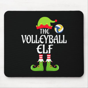 Volleyball Elf Matching Family Group Christmas Par Mouse Pad