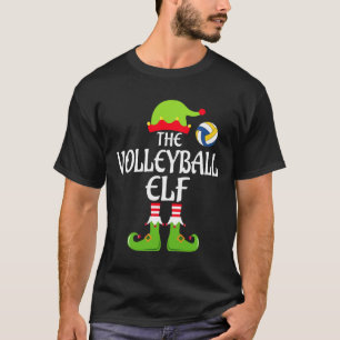 Volleyball Elf Matching Family Group Christmas Par T-Shirt