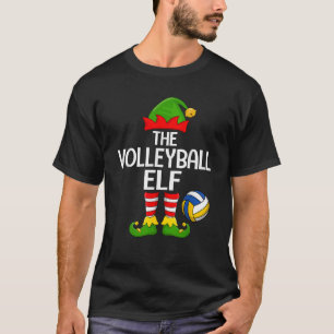 Volleyball Elf Xmas Matching Family Elf Squad Chri T-Shirt