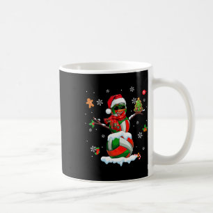 Volleyball Equipment As Snowman Sungles Xmas Playe Coffee Mug