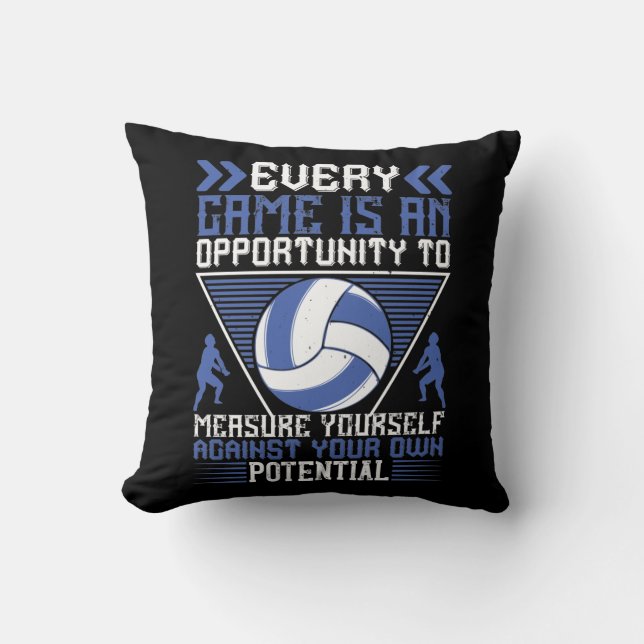 Volleyball -Every Game Is An Opportunity Cushion (Front)