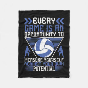 Volleyball -Every Game Is An Opportunity Fleece Blanket