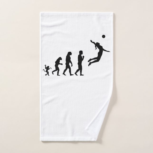 Volleyball  evolution, #Volleyball Hand Towel (Hand Towel)