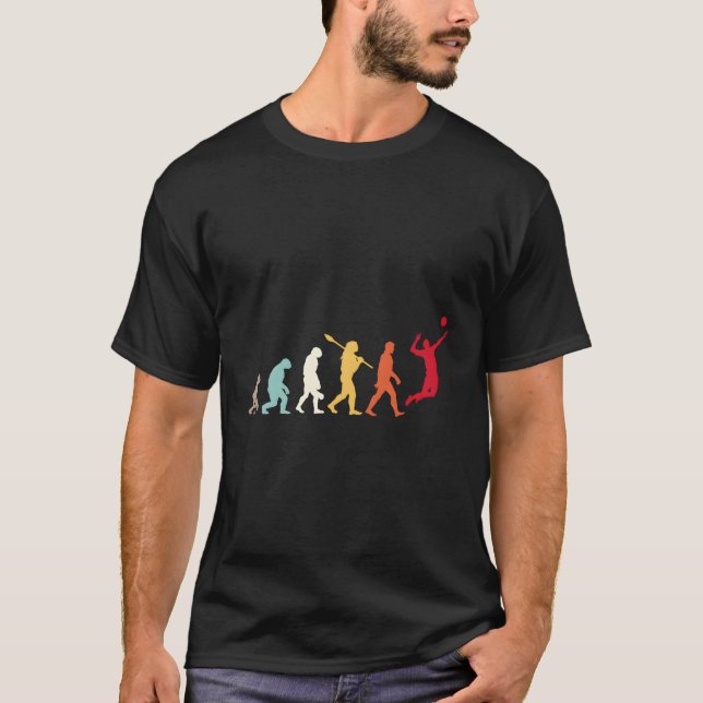Volleyball Evolution Volleyball Players T-Shirt (Front)