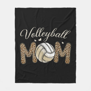 Volleyball Faded Leopard Fun Mother S Day Fleece Blanket