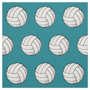 Volleyball Fan Teal Volleyball Fabric