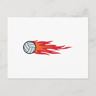 Volleyball Flames Postcard