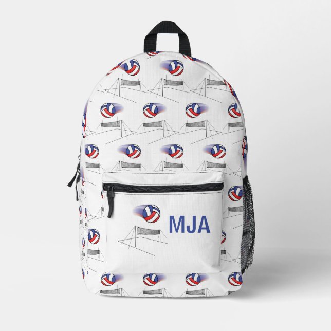 Volleyball Flies Over The Net Backpack (Front)