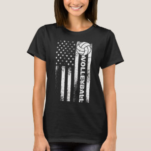 Volleyball For Men Women Usa Patriotic Athlete 1 T-Shirt